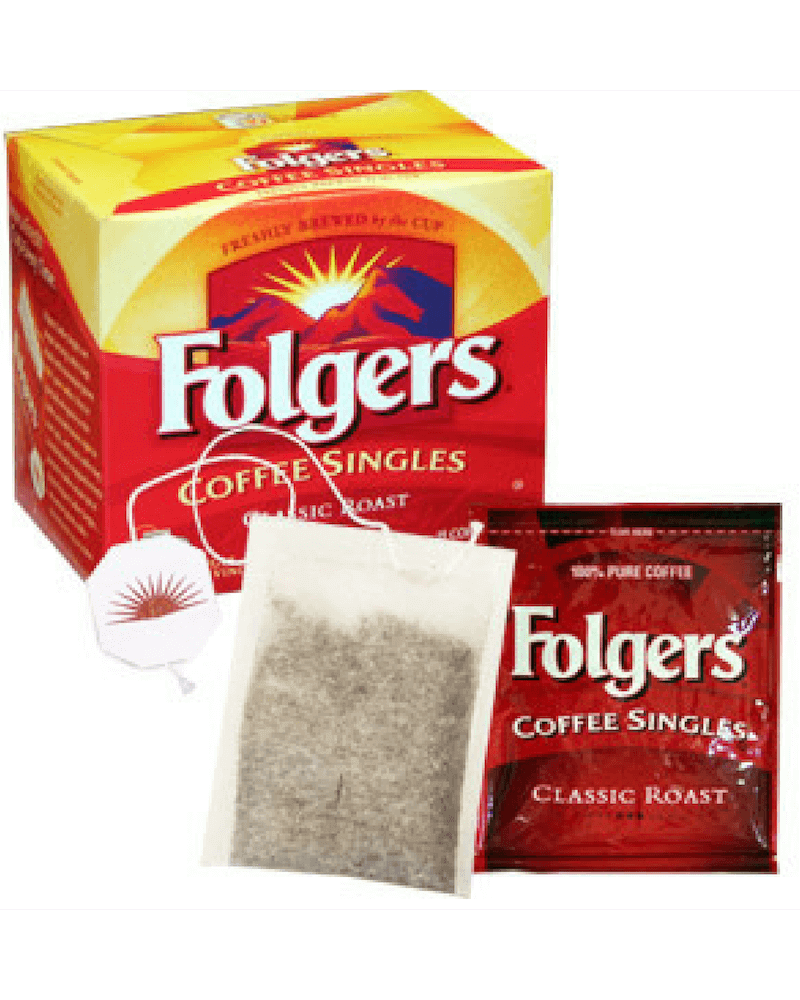 Coffee single. Folgers Tea. Folgers Coffee Office.